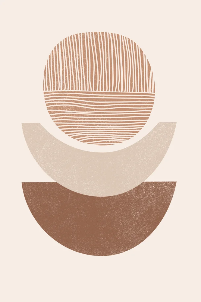 Tablou canvas: Forme Geometrice Boho în Tonuri Calde - Thumbnail 2