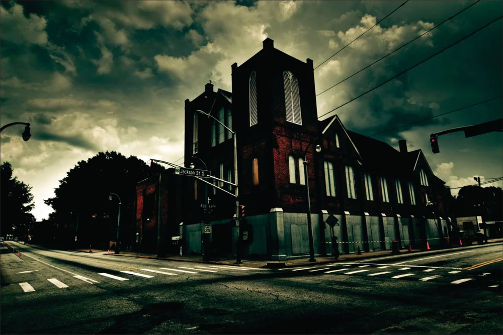 Tablou canvas: Biserică Întunecată la Apus - Thumbnail 2