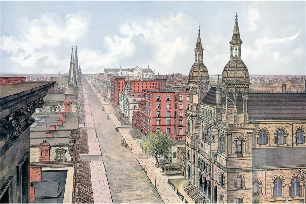 Tablou canvas: Vedere Urbană cu Clădiri Istorice - Thumbnail 2