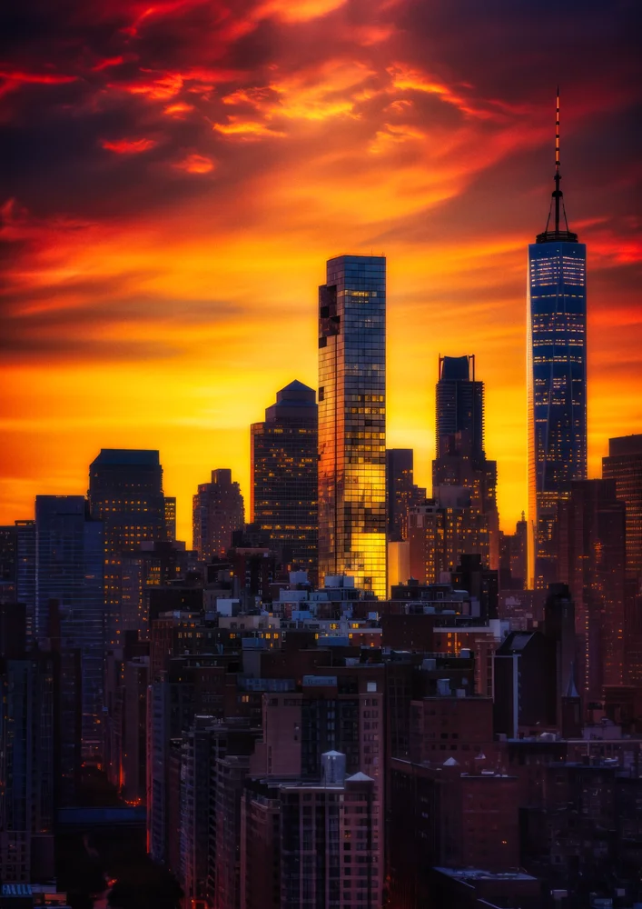 Tablou canvas: Silhouette Urbană la Apus 2 - Thumbnail 2