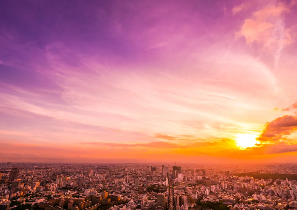 Tablou canvas: Apus Urban Vibrant peste Metropolă - Thumbnail 2