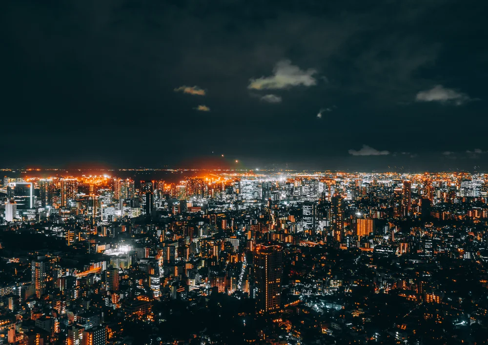 Tablou canvas: Panoramă Urbană Nocturnă Luminoasă - Thumbnail 2