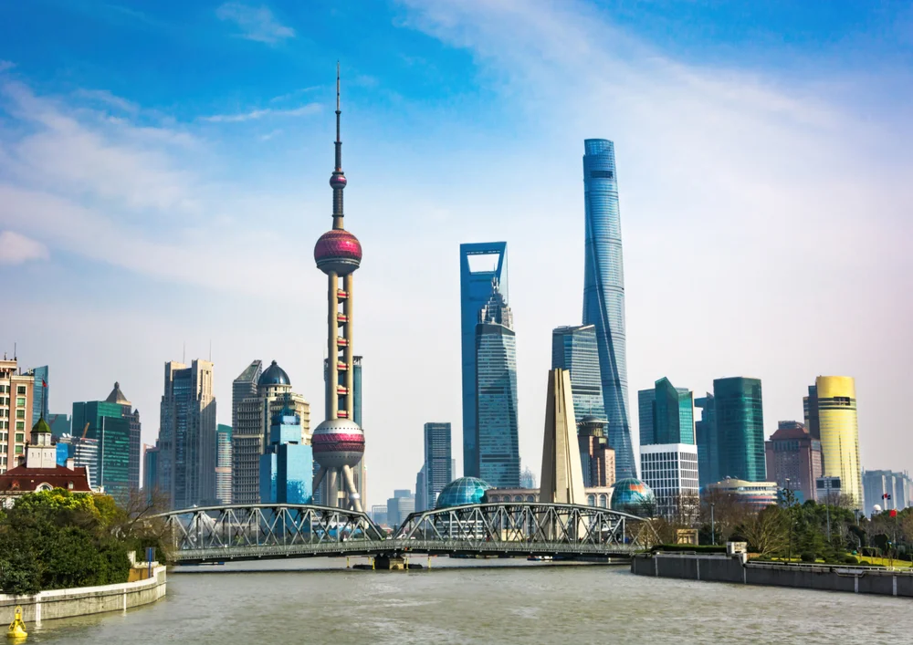 Tablou canvas: Panorama Urbană Shanghai cu Turnuri Iconice - Thumbnail 2