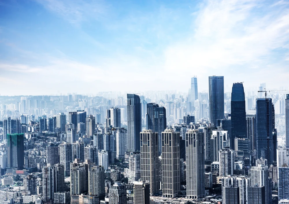 Tablou canvas: Panoramă Urbană cu Zgârie-Nori Înalți - Thumbnail 2